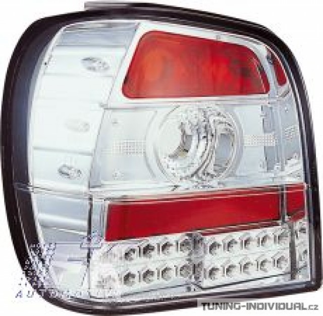 Zadní LED světla VW Polo 6N r.v. 99-01 chromové. Cena je za pár.