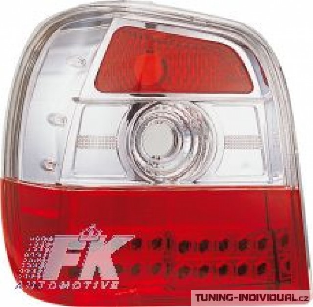 Zadní LED světla VW Polo 6N r.v. 99-01 červeno-čiré, cena za pár