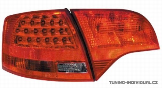 Zadní světla Audi A4 Avant 05-08 červená/krystal LED