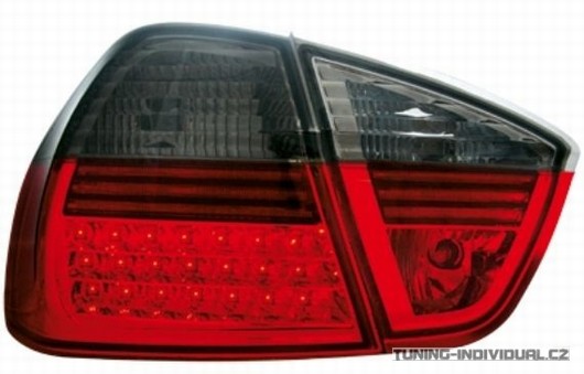 Zadní světla BMW E90 05+ červená/černá LED