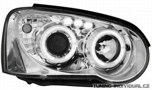 Přední světla Subaru Impreza 03-05 chrom