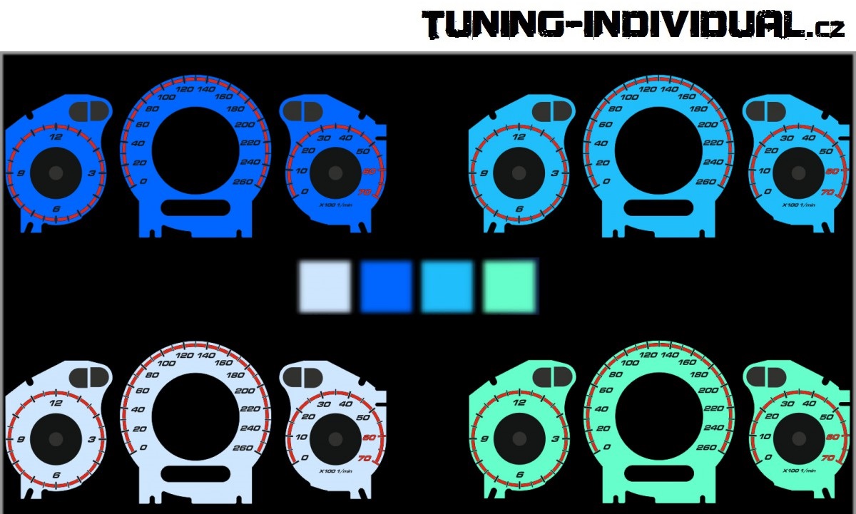 Indiglo budky Mercedes W211 E VZHLED 1